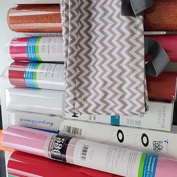 Cricut Other - Cricut Vinyl, tools, 10 new 12x12 mats and construction/glitter/sticker paper